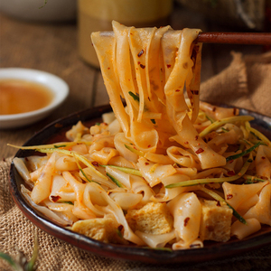 正宗小佬幺擀面皮陕西凉皮宝鸡岐山特产面食速食西安美食小吃