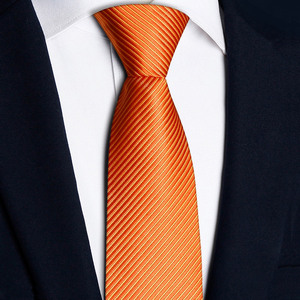 橙色领带男