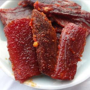 包邮湖南郴州特产郴州五件宝 舜美沙田牛巴散称500克 美味牛肉干