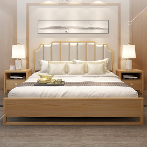 苏州8哥淘宝现代新中式实木2米x2.2米大床三人双人床1.