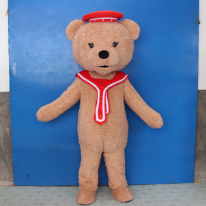 卡通定做婚庆酒店商场迎宾招待礼仪小熊泰迪熊演出毛绒人偶服装衣