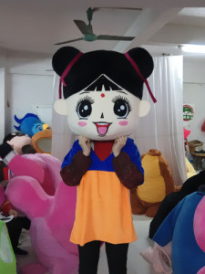 卡通玩偶古装女孩丸子头小姐姐童女玉女活动表演道具人偶服装衣服