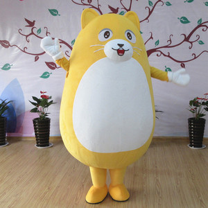 动漫玩偶毛绒动物可爱小猫咪表演道具胖黄猫卡通人偶布偶服装