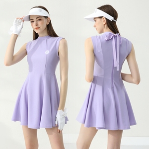 夏季高尔夫女装连衣裙短裙套装女上衣短袖golf网球服装女韩版修身