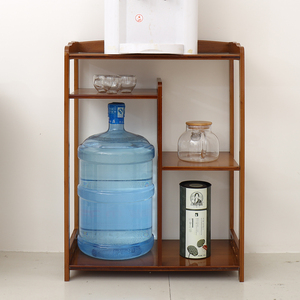 楠竹多层饮水机架家用泡茶机沙发边水桶茶水架实木架子客厅置物架