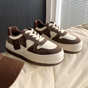 暖暖很贴心~ ad hepburn小白鞋女秋冬加绒真皮厚底板鞋百搭休闲鞋