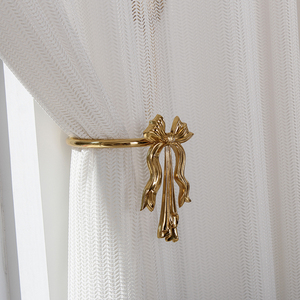 法式美式复古黄铜轻奢窗帘挂钩北欧卧室客厅样板间装饰壁挂墙钩