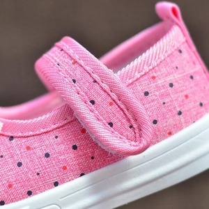 粉色布鞋女童春款方口透气宝宝鞋单鞋婴儿软底学步鞋公主鞋帆布鞋