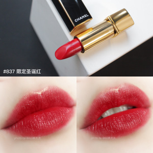 chanel香奈儿圣诞限定黑金管唇膏口红807 857 837