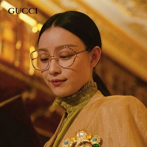 gucci古驰倪妮同款眼镜框新款古奇金丝镜框女gg0596oa近视眼镜架