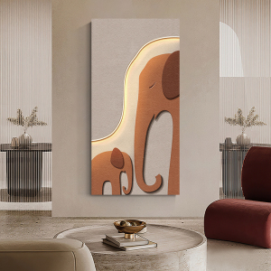 客厅装饰画大象复古挂画高级感客厅沙发背景墙壁画寓意好133人付款