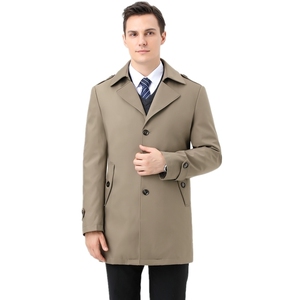 唯品会官网特卖波斯顿可拆卸内胆羽绒服男中长款波士顿西装领风衣