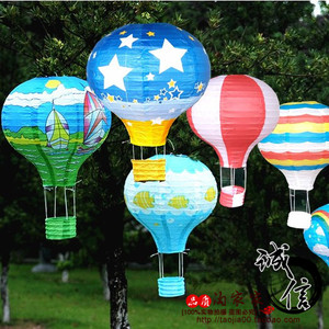 六一儿童节活动教室布置卡通热气球纸灯笼吊饰挂饰幼儿园走廊装饰
