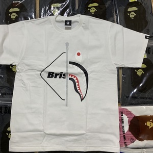 【国内现货】日本潮牌bape鲨鱼短袖fcrb联名鲨鱼tee日本制男女同