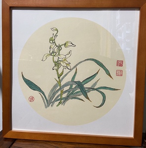 纯手工国画兰草现代中式装饰家装画客厅餐厅玄关书房茶室已裱框