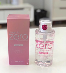 送卸妆巾韩国芭妮兰zero温和致柔清洁卸妆水按压式眼唇液500ml
