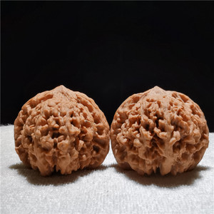 47精品满天星狮子头206老树和尚头野生文玩核桃蛤蟆头闷尖白磨盘