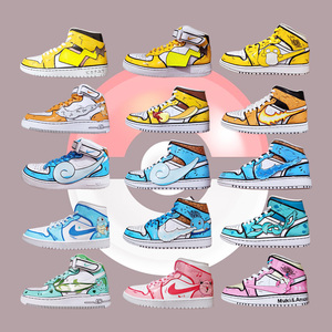 diy设计画鞋二次元空军一号af1手绘鞋aj改色涂鸦彩绘鞋子25人付款100