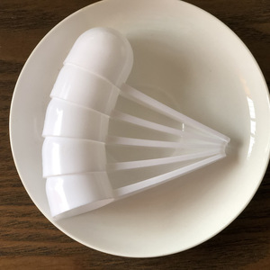 纯白色10克圆底勺子量勺塑料勺餐具药勺咖啡粉勺面膜山药粉勺10个