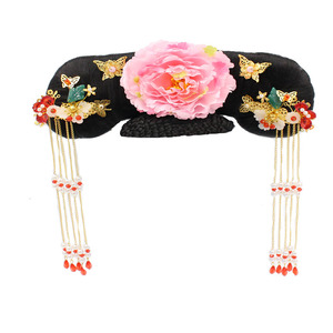 影楼清代宫廷儿童发饰延禧攻略同款假发满族格格古装女孩流苏旗头