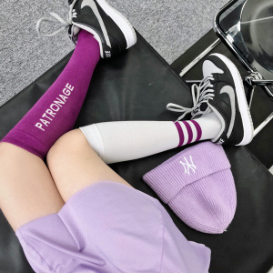 annerun运动袜女长筒袜子吸汗透气防臭低帮四季棉袜跑步健身长袜