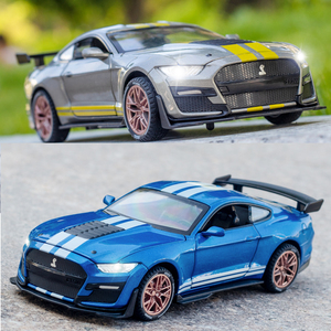 仿真1/32福特野马谢尔比gt500合金车模型车男孩回力男孩玩具摆件