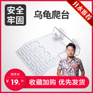 开水族馆的生物男乌龟爬坡台陆龟晒背台龟缸造景爬坡浮岛爬梯吸盘