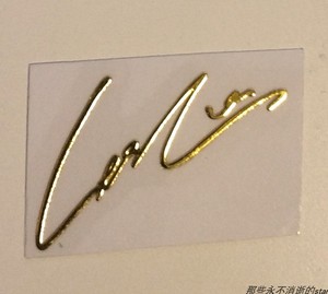 哥哥张国荣leslie金属签名贴 张国荣周边纪念品装饰礼物