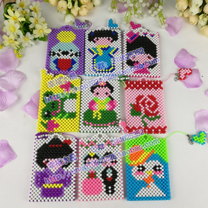 新款diy手工串珠卡套公交卡银行卡 可爱人物类卡套材料包送教程