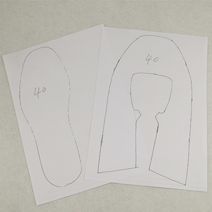 鞋样纸样成人一字带方口儿童虎头鞋纸样手工diy辅料