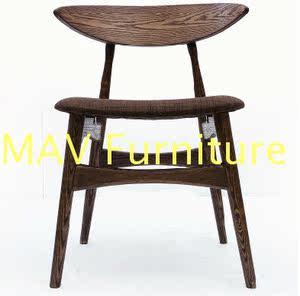 大师设计水曲柳实木餐椅汉森 CH33椅