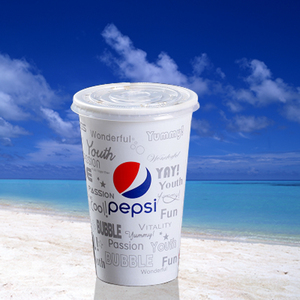 12a/16a/22a 双pe 百事可乐 可口可乐 一次性 可乐纸杯 带盖