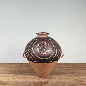 马家窑文化马厂类型四大圈纹彩陶壶博物馆遗址文创工艺品陶器摆件