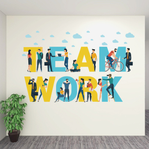 防水好贴办公室背景墙装饰贴纸团队team创意文化墙字母简约现代贴