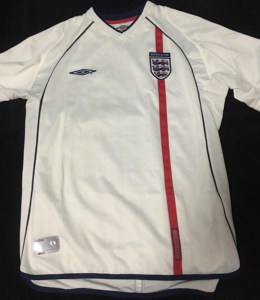 2002英格兰球衣 主场 m码 l码 长袖 短袖 02世界杯英格兰