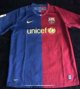 0809巴塞罗那球衣 m码 08 09巴塞罗那 短袖足球服