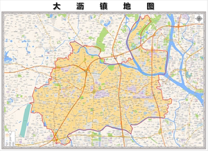 南海区大沥镇地图94乘130cm佛山南海区大沥镇地图南海大沥地图