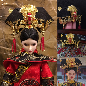 【璇小主】obitsu ob27可儿心怡古装娃娃大拉翅头饰 旗头甄嬛熹妃