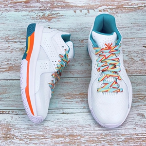 适配李宁lining全城5wade all city5标准白阳光薄荷绿橙渐变鞋带