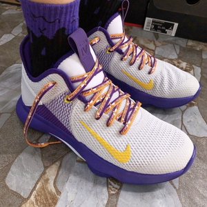适配nike lebron witness iv ep詹姆斯紫 黄紫湖人渐变篮球鞋鞋带