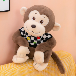 小猴子公仔坐版猴子玩偶毛绒玩具新家装饰摆件布娃娃生日礼物儿童