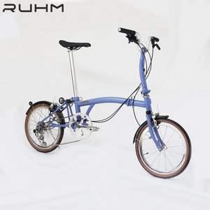 RUHM七速折叠自行车16寸349外7速11-28T国产小布云朵蓝电光紫RC7S