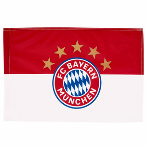 28328【品德居】拜仁慕尼黑.球迷基本.红白五星logo旗帜150x100cm