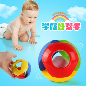 贝乐康儿童响铃滚滚球婴儿铃铛手抓球0-1岁学爬行宝宝早教玩具