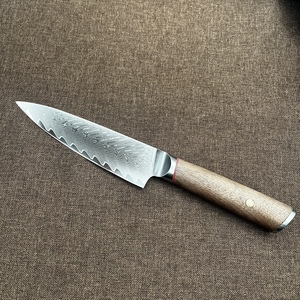 大马士革VG10胡桃木水果刀瓜果刀果蔬料理厨师刀厨房果皮刀多用刀