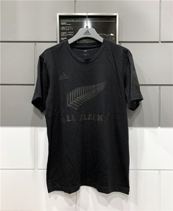 阿迪达斯 adidas all black 黑魂 男子橄榄球运动短袖上衣 ed0971