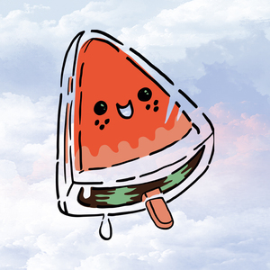 清新水果夏天元素西瓜冷饮图案耐水洗胶印衣服帖diy服装装饰贴