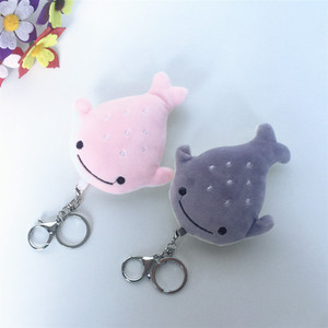 可爱萌软体鲸鱼海豚鲨鱼挂件卡通钥匙扣毛绒玩具小公仔玩偶礼物女