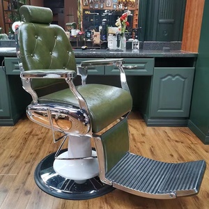 barber男士复古油头美发椅高端理发店发廊专用大椅可放倒刮胡椅子