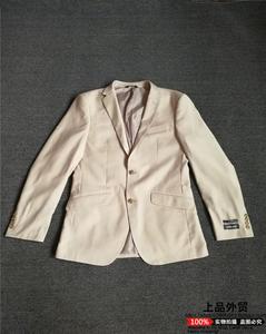 外贸出口欧美单男士商务休闲加肥加大码双开叉春秋西装便服单西